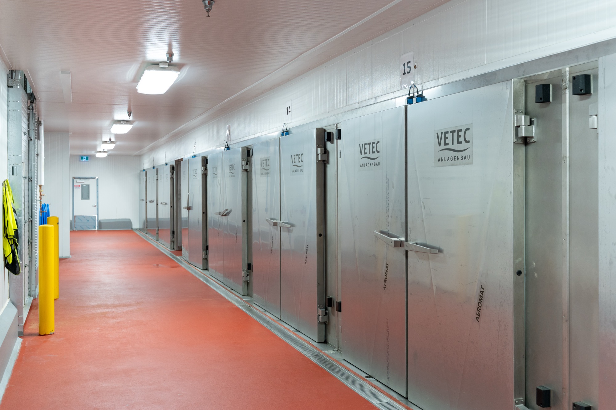 Industrial cold storage interior