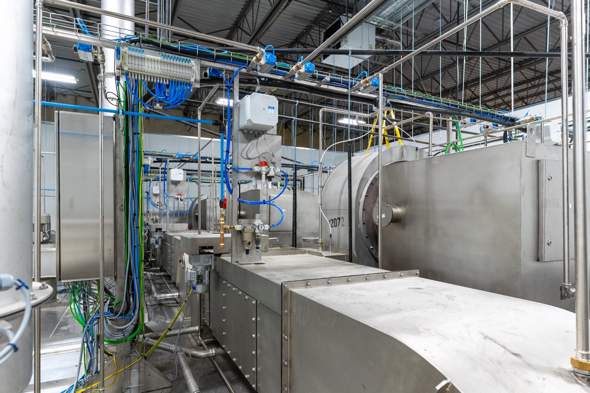Inside a completed cold storage build